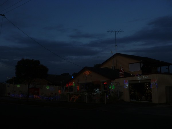 Aussie Christmas, Australian Christmas, Sunset, christmas lights